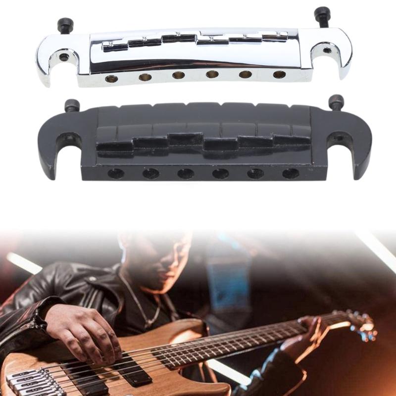 Verstellbarer Wraparound-Gitarrensteg, kleines integriertes Steg-Saitenhalter ohne Code für E-Gitarrenteile im LP-Stil