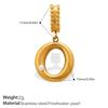 Fashion Personalized Bubble Three-Dimensional 26 English Pearl Letter Pendant Stainless Steel Gold-Plated Diy Accessories