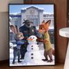 Disney Diamond Art Painting Kit 5D Diamond Zootopia Snowman Building Art Diamond Home Wall Decor