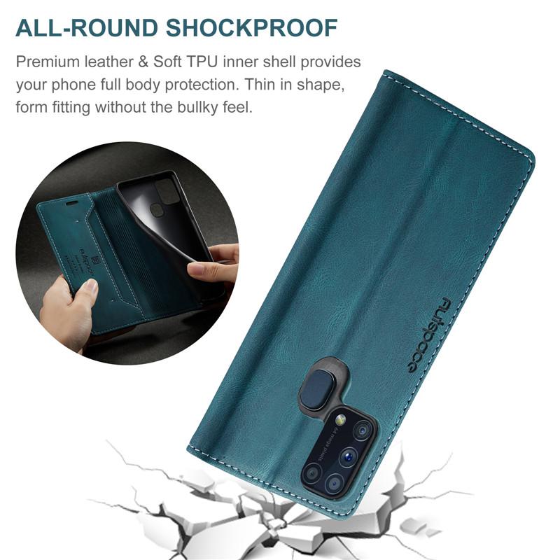 For Samsung Galaxy M31 Case Wallet Magnetic Card Flip Cover For Galaxy M31 Case Luxury Leather Phone Cover Stand