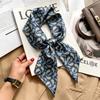 Autumn and winter Maillard cashew square scarf silk scarf women's shirt versatile neck small scarf tied hair decorative scarf