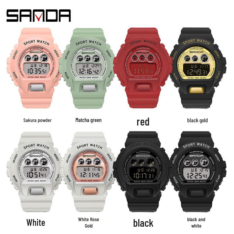 Sanda Waterproof Multifunctional Student Sports Watch - TikTok Trend