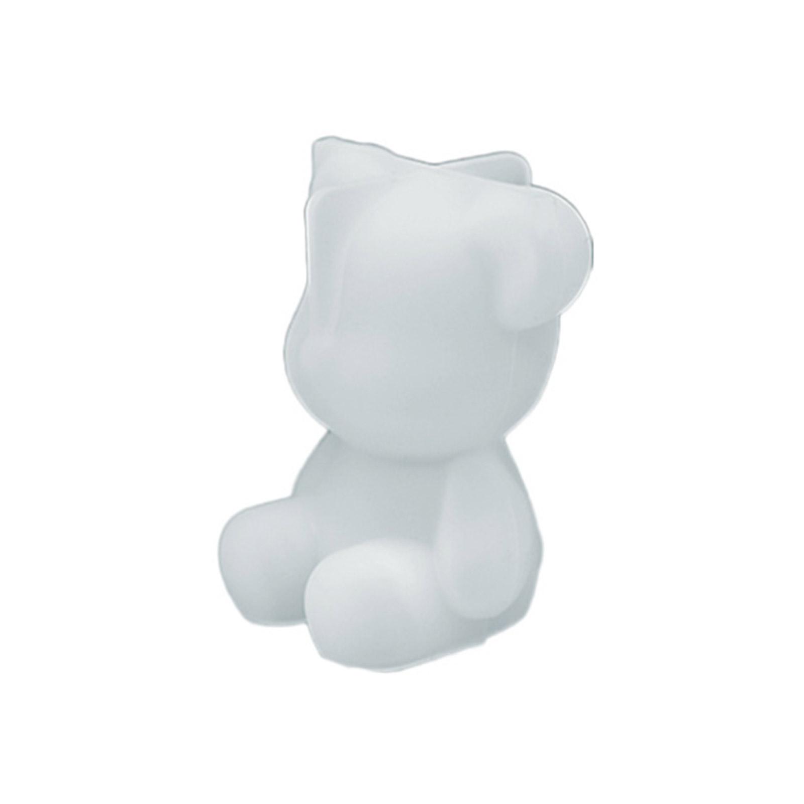Glossy 3D Bear Rabbit Shape Silicone Molds Keychain Pendant Molds for DIY Keychain Making DIY Craft Gift Home Decor Gir