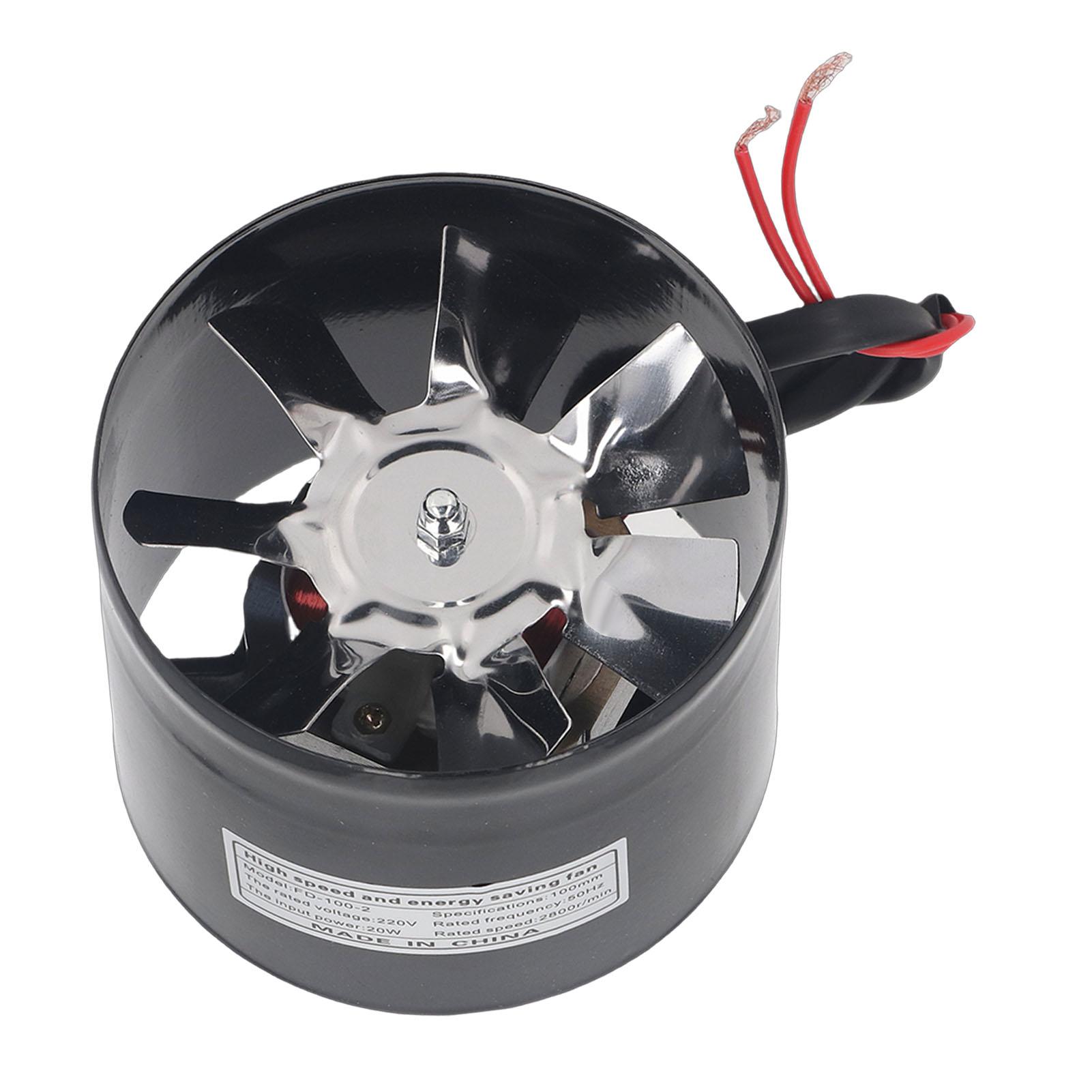 Ventilador de Conducto 100mm 140m³ h Caudal de Aire 2800RPM Velocidad Bajo Ruido Ventilador de Conducto para Baño Cocina Invernadero Tienda de Cultivo Garaje UE