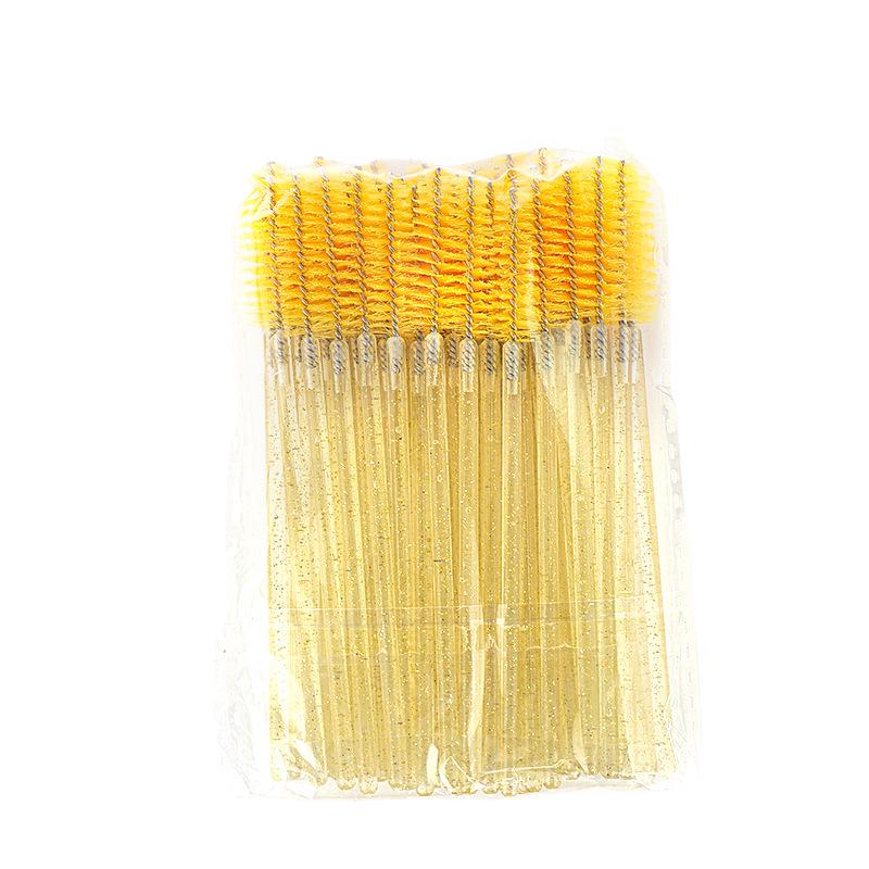 Crystal Rod Eyelash & Eyebrow Spiral Brush - Disposable Beauty Tool for False Lashes & Grooming