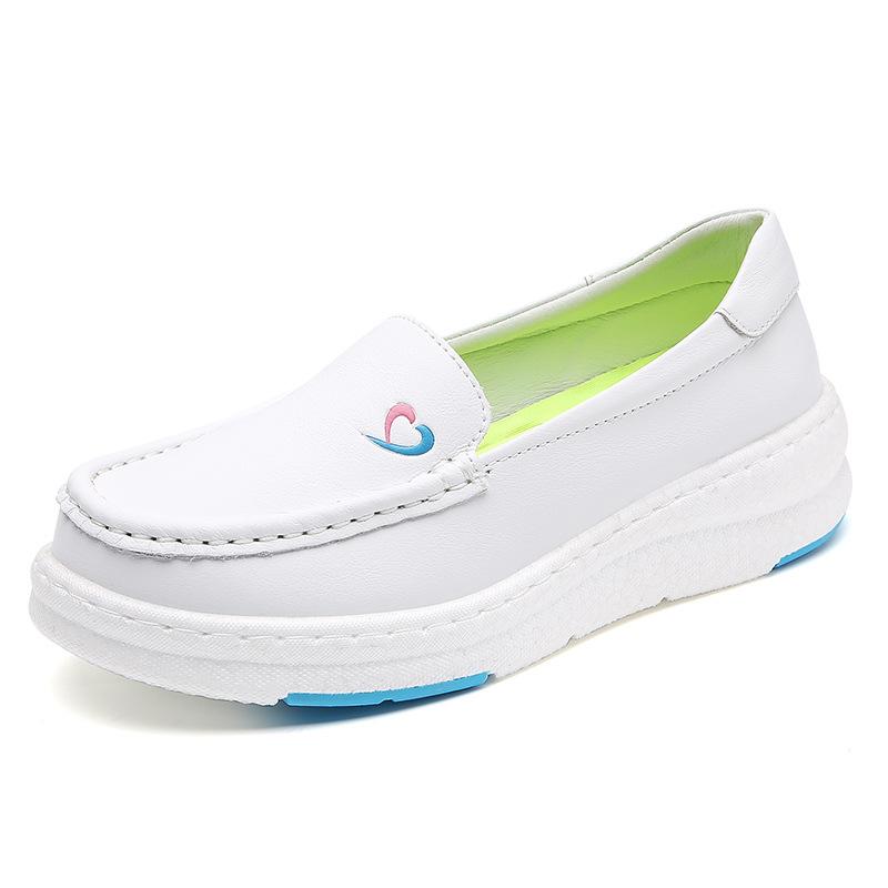 

Туфли для медсестер женские Popcorn Soft Sole Дышащие Четырехсезонные Белые Повседневные Толстые Подошвы Рабочие Женские Туфли 41