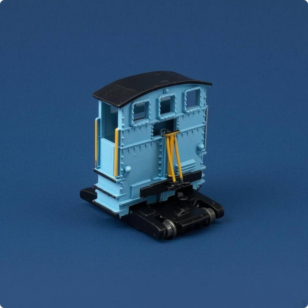 Shunting Locomotive Model Riveted Detail HO Scale Railroad Black Roof for