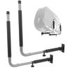 Foldable and Telescopic Car Roof Box Wall-Mounted Rack, 50kg Load Capacity, with Storage Hooks and Hanger for Kayaks, Canoes, and Surfboards