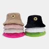 Ins New Autumn and Winter Thickened Warm Simple Sunflower Bucket Hat Women's Sunshade Cold Sun Hat Versatile Basin Hat