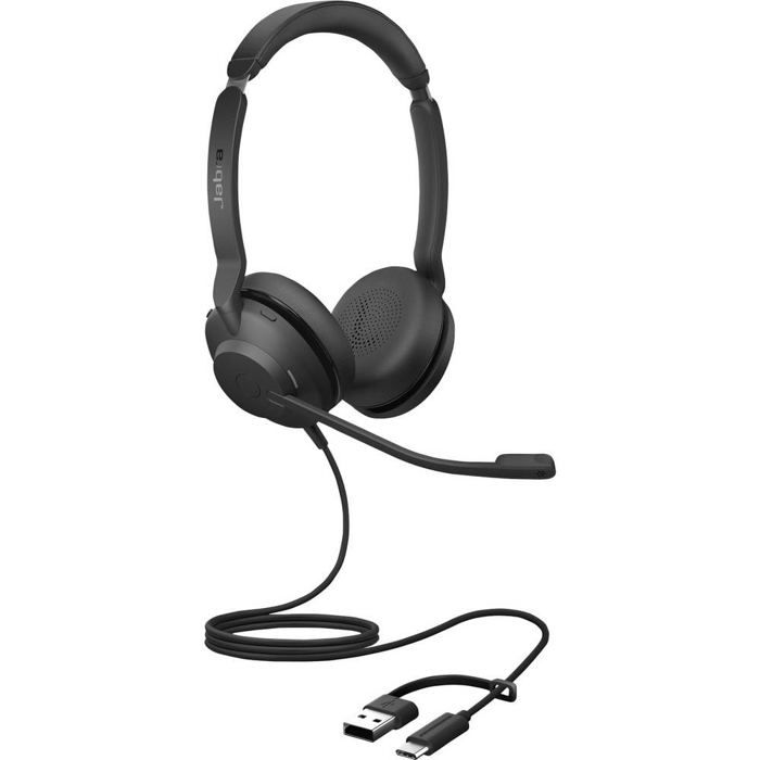Jabra Evolve2 30 SE Micro-casque supra-auriculaire filaire Stereo noir Suppression du bruit du microphone, Noise Cancel