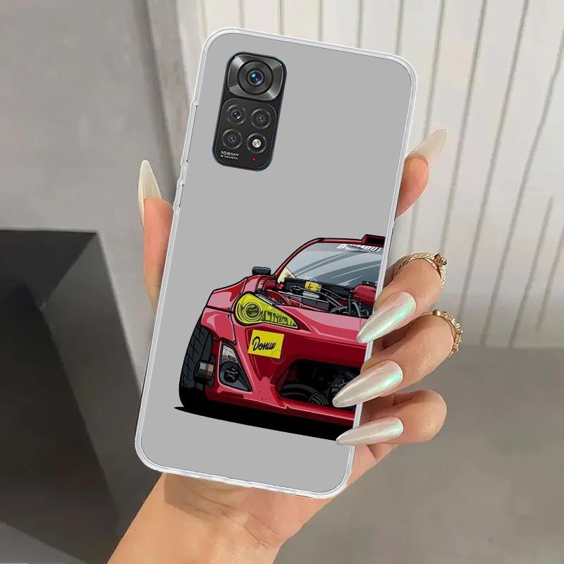 JDM Sports Cars Male Men Phone Case for Xiaomi Redmi Note 15 14 14S 13 12S 12 Pro 11S 11 Plus 11T 11E 10S Soft Funda Print Shell