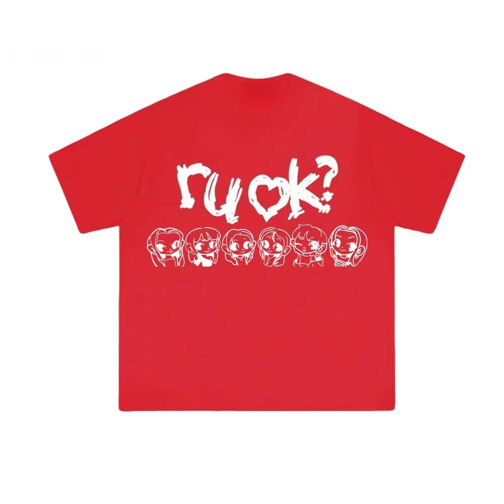 

2025 НОВАЯ футболка 100% хлопок Хип-хоп футболки Рукав Мужская Принт Панк Футболка Готическая Уличная одежда Принт Топы Каваи Кпоп 4XL