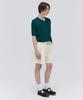 EZIO Open Collar Half Knit_Peacock