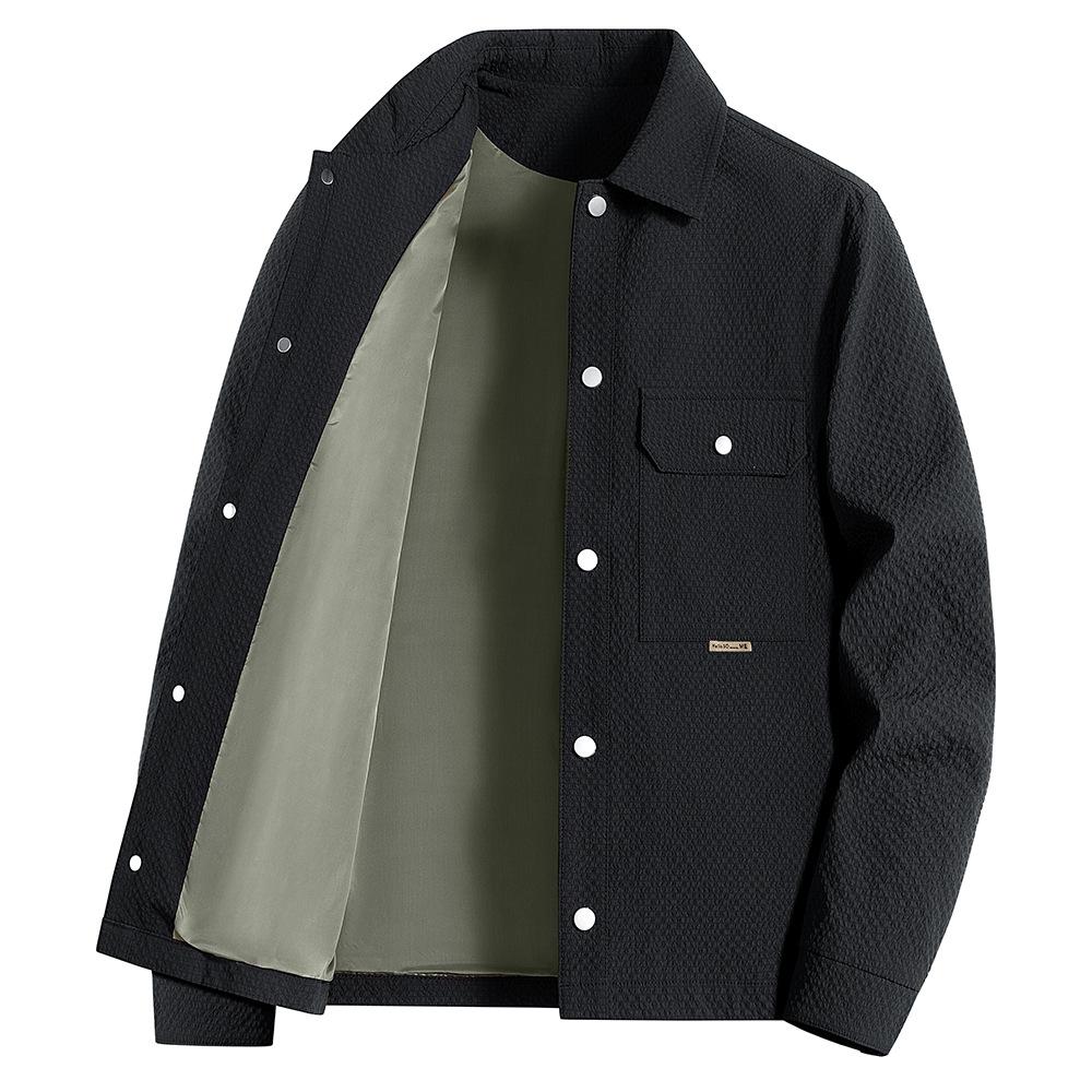 

Autumn New Lapel Jacket Men s Middle-aged Business Casual Middle-aged Business Jacket 5XL