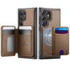 Leder Handyhülle für Samsung Galaxy S26 Ultra S25 Edge S24 Plus S23 FE S22 S21 S20 Note20 Abnehmbares Magnetisches Kartenfach Brieftasche