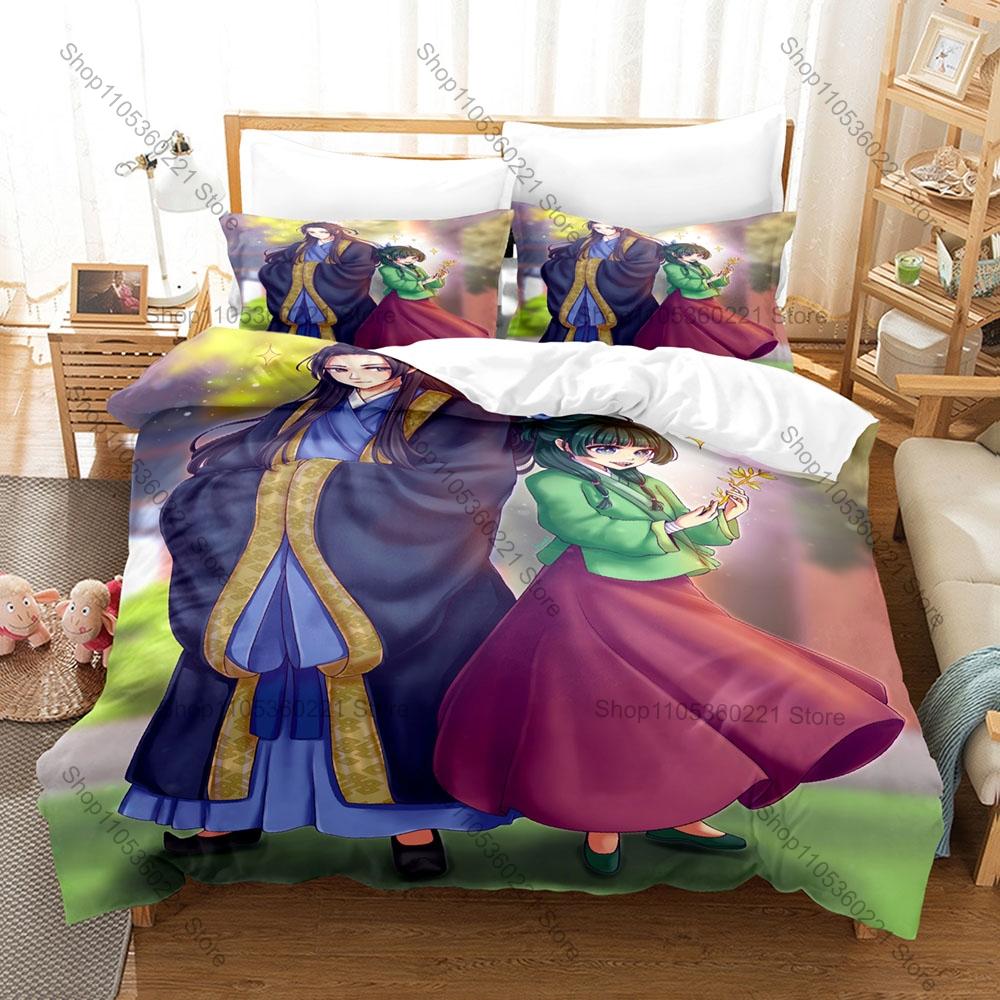 Fresco Il Diario dell'Apoticario Set Biancheria da Letto 3 Pezzi Maomao Jinshi Copripiumino in Microfibra 2 Federe Senza Imbottitura