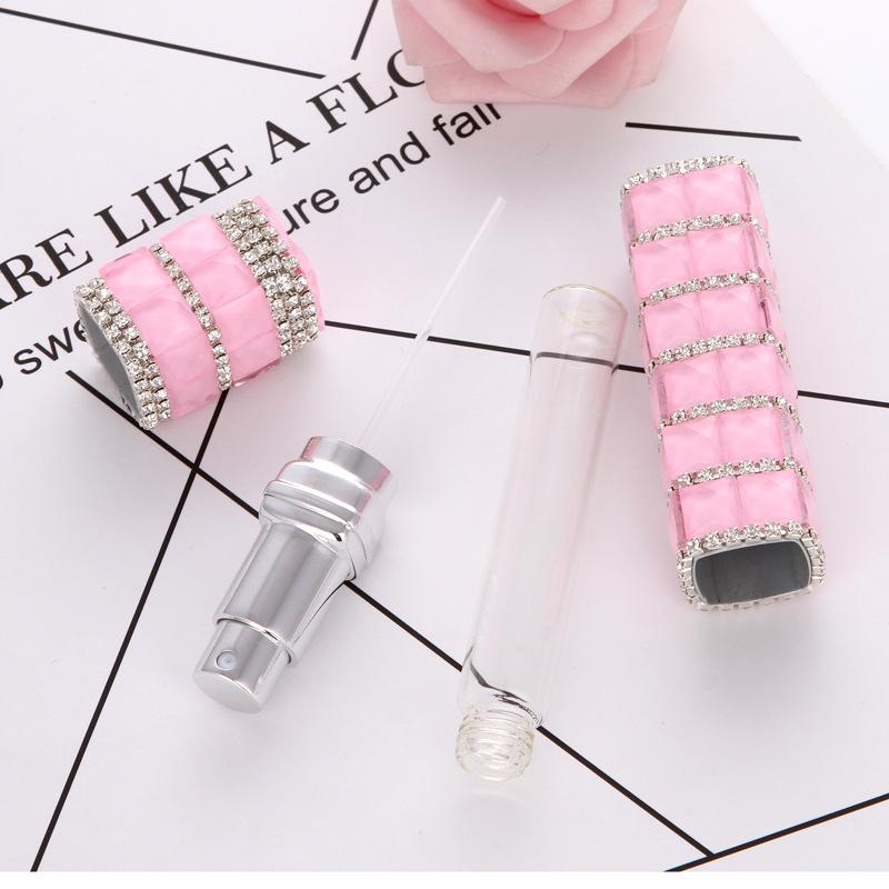 Flacone di Profumo da 12 ml Incrostato di Diamanti Flacone Spray Contenitori Cosmetici Vuoti in Vetro Fiale Campione Mini Vaporizzatore Ricaricabile Trucco