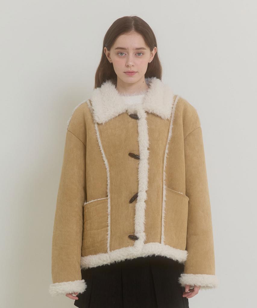 Pink Pineapple Snowdrift Toggle Jacket_Beige