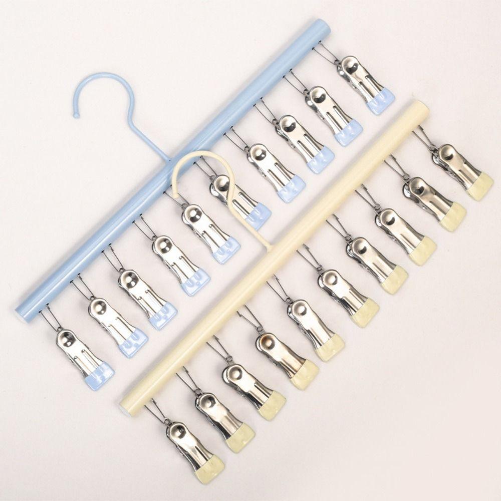 10 Clip Clothes Hanger Non-marking Clothes Drying Rack New Sock Clip