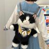 1PC Muppet cat backpack cute doll bag double shoulder plush toy for girlfriend's birthday gift