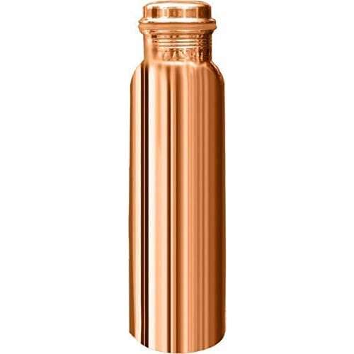 Pure Copper Water Bottle, Ayurvedic Copper Container for Sports, Fitness, Yoga, and Natural Wellness, 1000ml (32 Oz), Leak-Proof, Joint-Free (1 Pack)