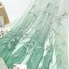 100x150cm Chinese Classical Style Printed Bamboo Leaf Chiffon Embroidery Fabric For DIY Hanfu Shirts Doll Cloth