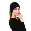 Women Autumn Winter Ponytail Beanie Hat Solid Color Lady Stretch Knitted Crochet Beanies Hat Cap For Women