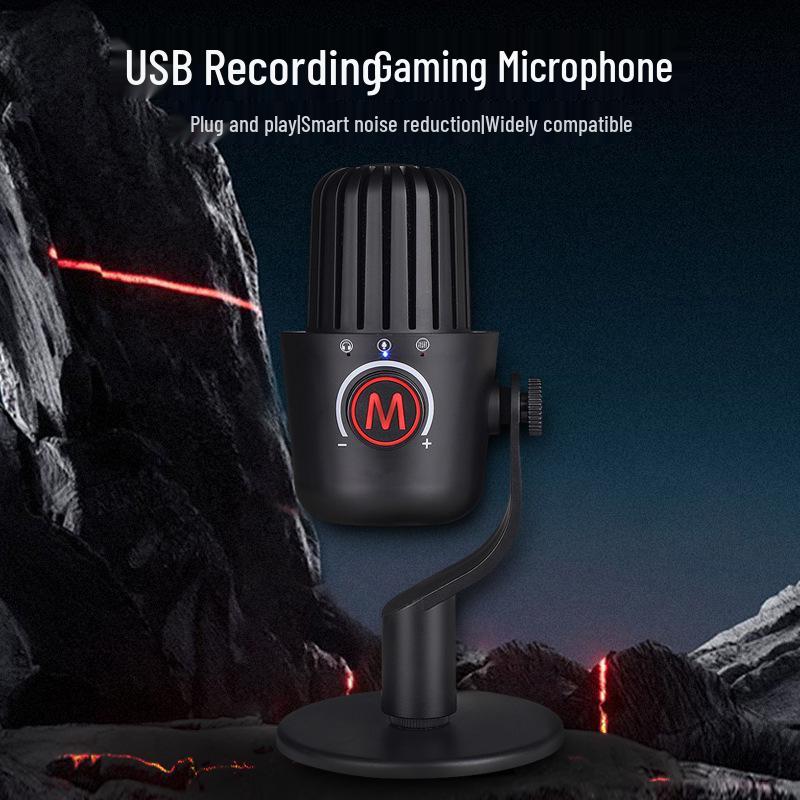 USB Condenser Microphone for Recording, Gaming, Streaming, Singing - Desktop Mic for PC and Mobile Phone.