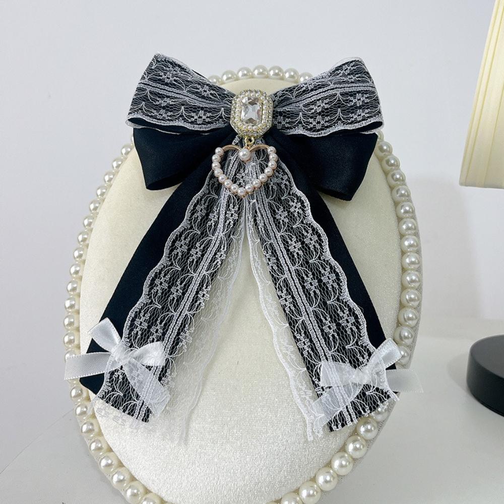 

Броши-банты из кружева ручной работы для женщин, со стразами, кристаллами, лентами, бантами, булавки для воротника рубашки, винтажные ювелирные аксессуары