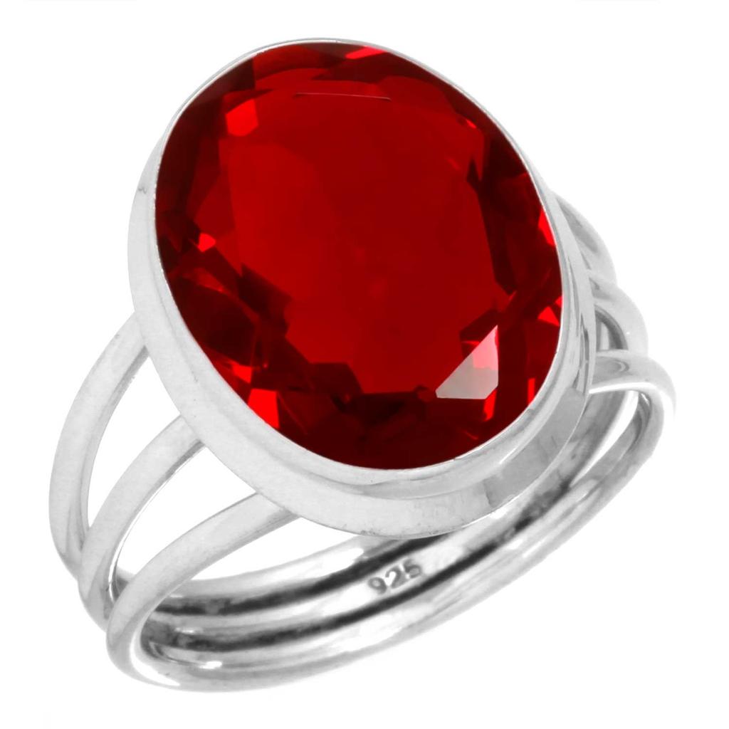 925 Sterling Silber Ring Damen Edelstein Handgefertigter Schmuck Verlobungsgeschenk Amethyst Saphir Topas Citrin Smaragd Granat Iolith Peridot Rubin Geburtsstein