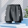 Mens Quick-Dry Swim Trunks With Inner Brief Support Loose Fit Athletic Board Shorts Swimming Beach Surfing