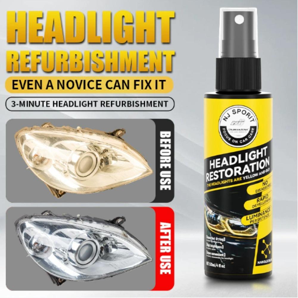 Headlight Repair Spray for Car Refurbishment Anti-Oxidation Coating Car Lamp Polishing Agent Scratch Restoration Dirt Clean