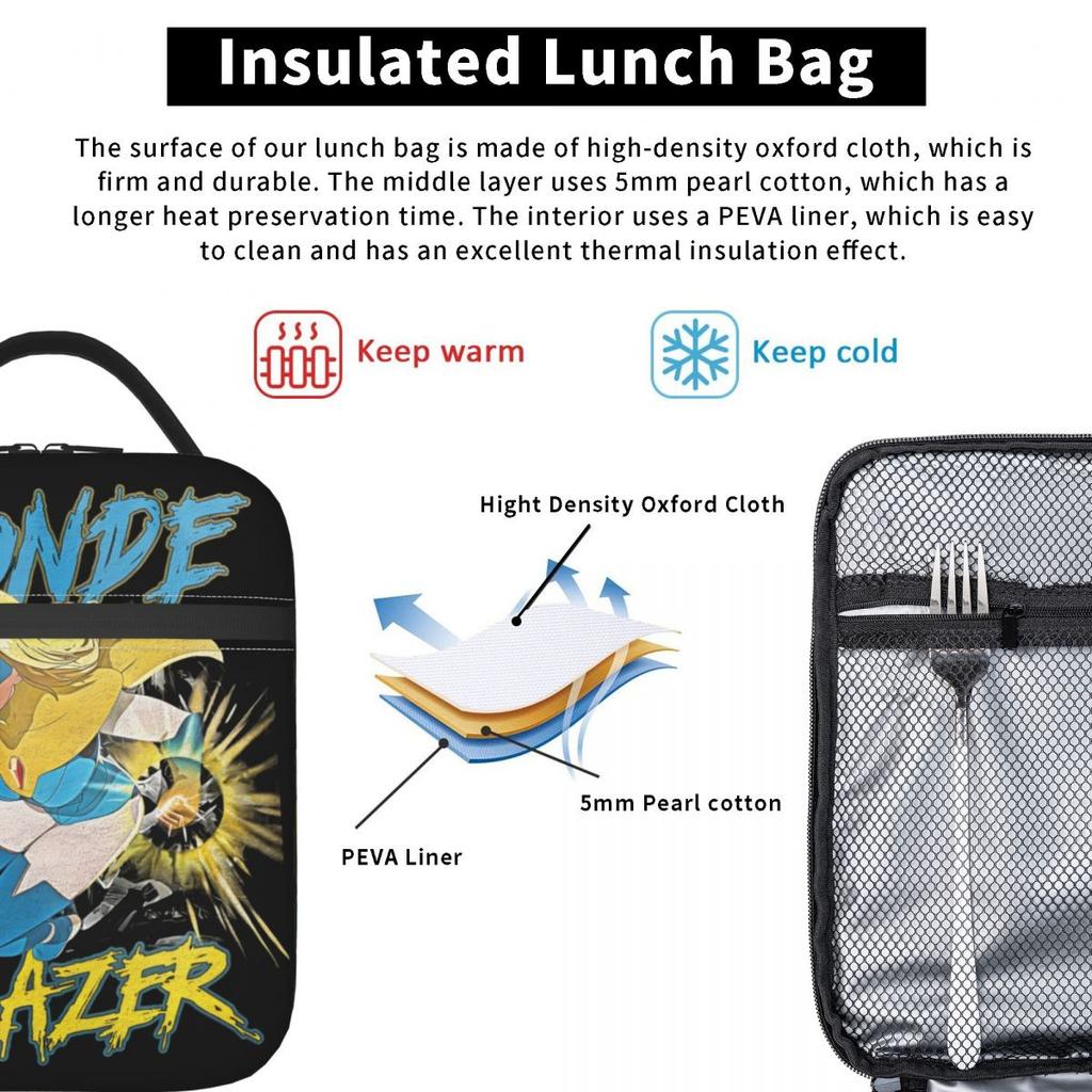 Blonde Blazer Dispatch Game Insulated Lunch Bag Food Container Portable Thermal Cooler Lunch Boxes For Travel