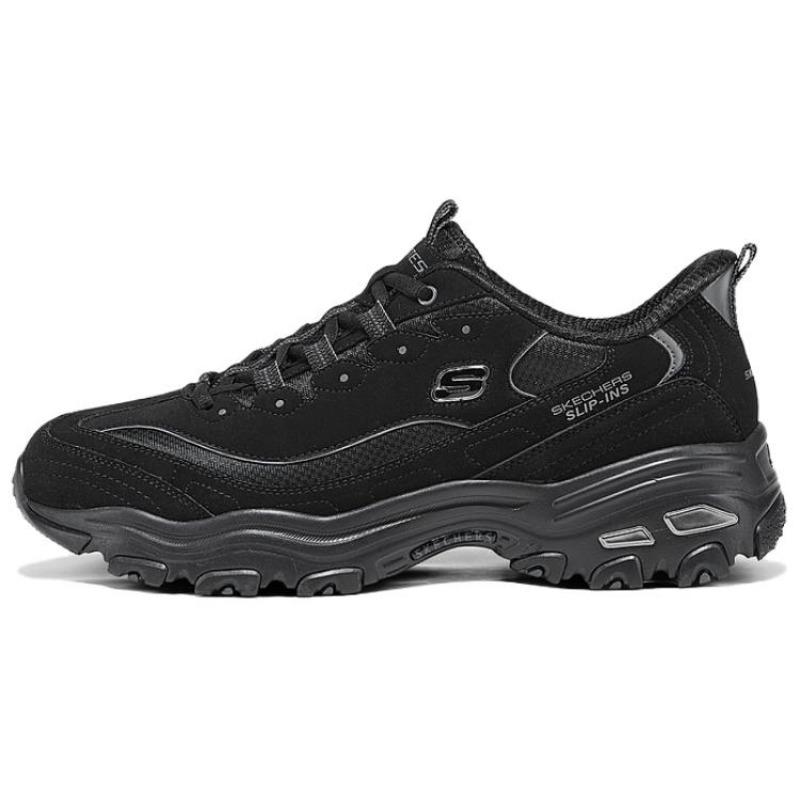Skechers D LITES Men Breathable Support Low Top Dad Shoes All Black 232667-BBK 40