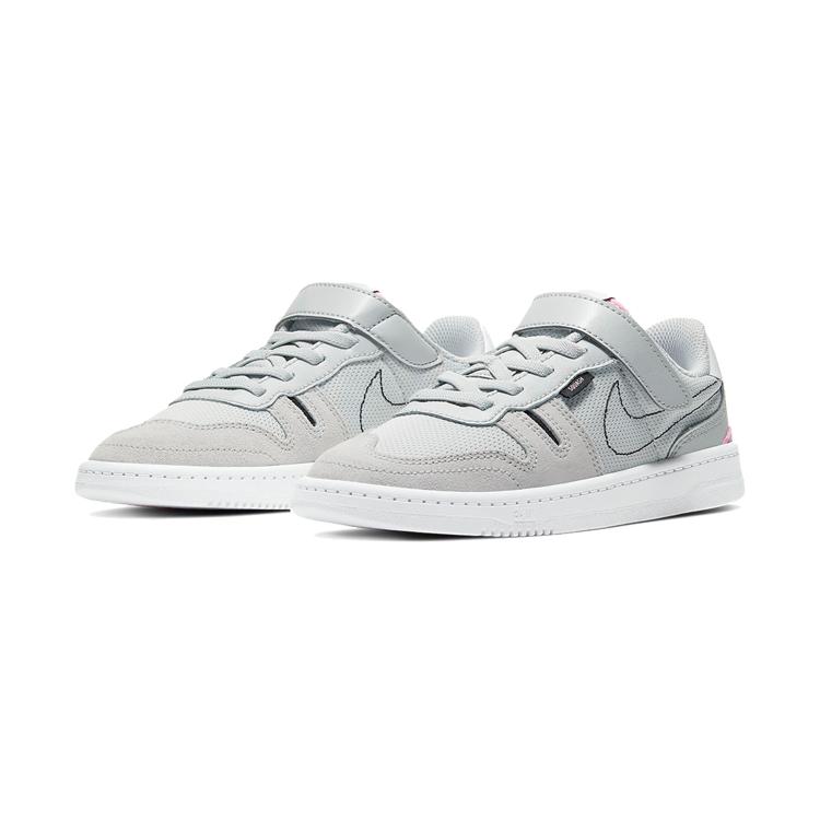 Nike Squash Type Low top Kids' Skateboarding Shoes Mist Gray Children Aged 3 7 Years Old CJ4120-002
