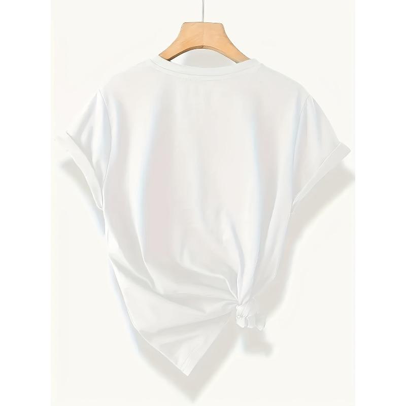 European size 1pc Women'S Crab Print T-Shirt | Comfortable Casual Short Sleeve Crew Neck T-Shirt, Suitable for Daily Wear and Fashion Matching