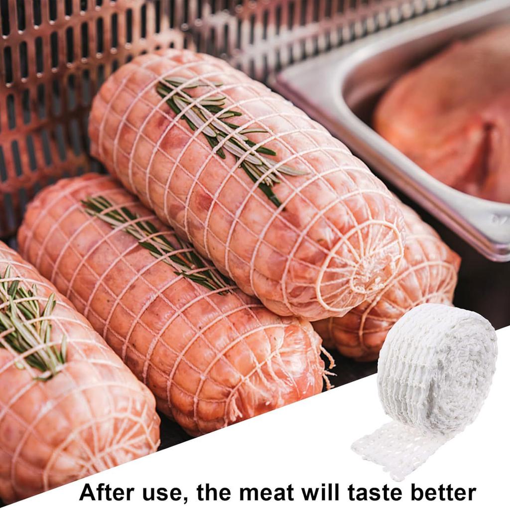 Set of 4 Net Roll Durable Meat Net Food Rope Net Versatile Cooking Accessories Elasticity Rope for Meat Packaging