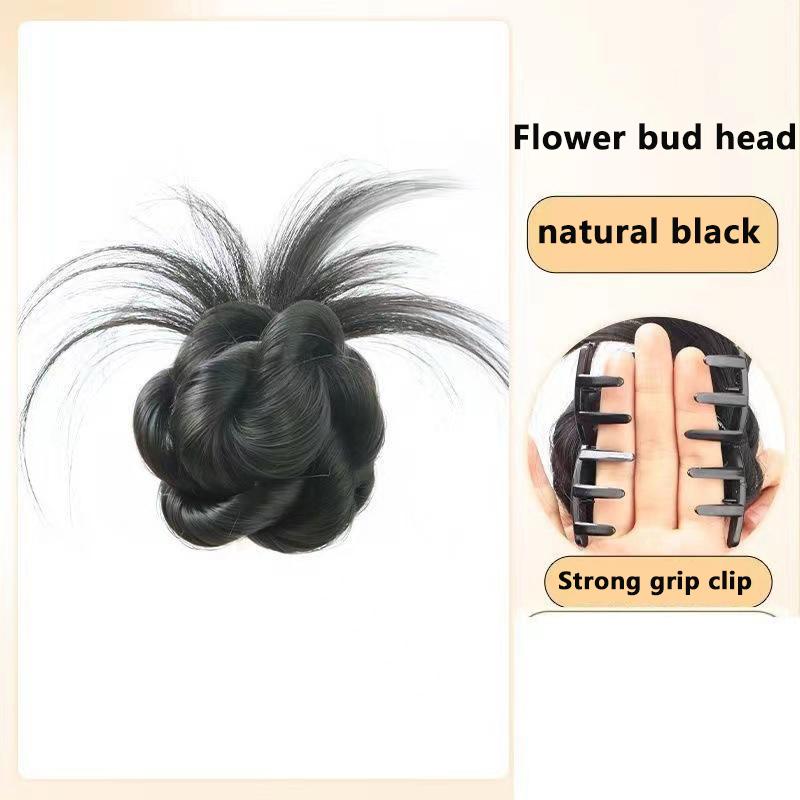 

Элегантный синтетический парик «Цветочный бутон» с заколкой-крабом для женщин, растрепанный кудрявый шиньон-пучок, резинка для волос, накладной хвост, низкий пучок, парик для волос