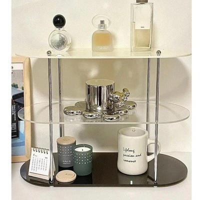 Acrylic Cup Rack Shelf Countertop Cosmetics Storage Rack Desktop Cup Display Multi-Layer Coffee Cup Holder Decor