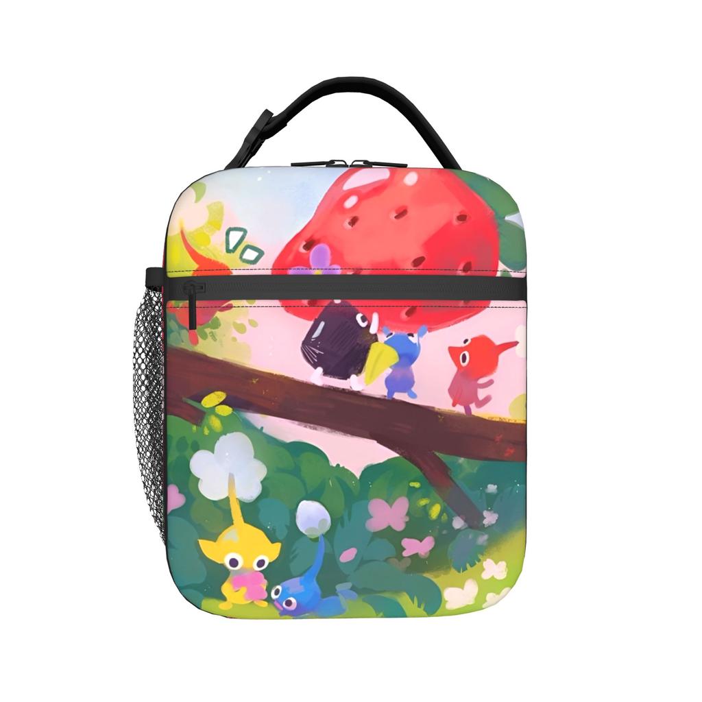 Pikmins Video Game Insulated Lunch Bag Large Reusable Thermal Bag Tote Lunch Box Beach Travel Food Storage Bags