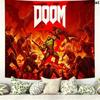 Ροκ Σταρ Doomguy Ταπετσαρία Τοίχου Αισθητική Κρεμαστό Τοίχου Υφασμάτινη Κουβέρτα Εκτύπωσης Διακοσμητικές Ταπετσαρίες για Υπνοδωμάτιο Σαλόνι Διακόσμηση Σπιτιού