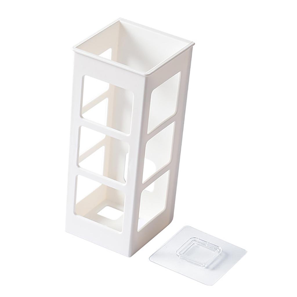 Wall Mounted Curling Iron Holder Plastic Space Saving Hair Dryer Tools Organizer Rack for Bathroom