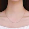 925 Silver Stacked Silver Necklace Zinc Zinc Alloy Collarbone Chain Elegant Glitter Choker Necklace  Bride