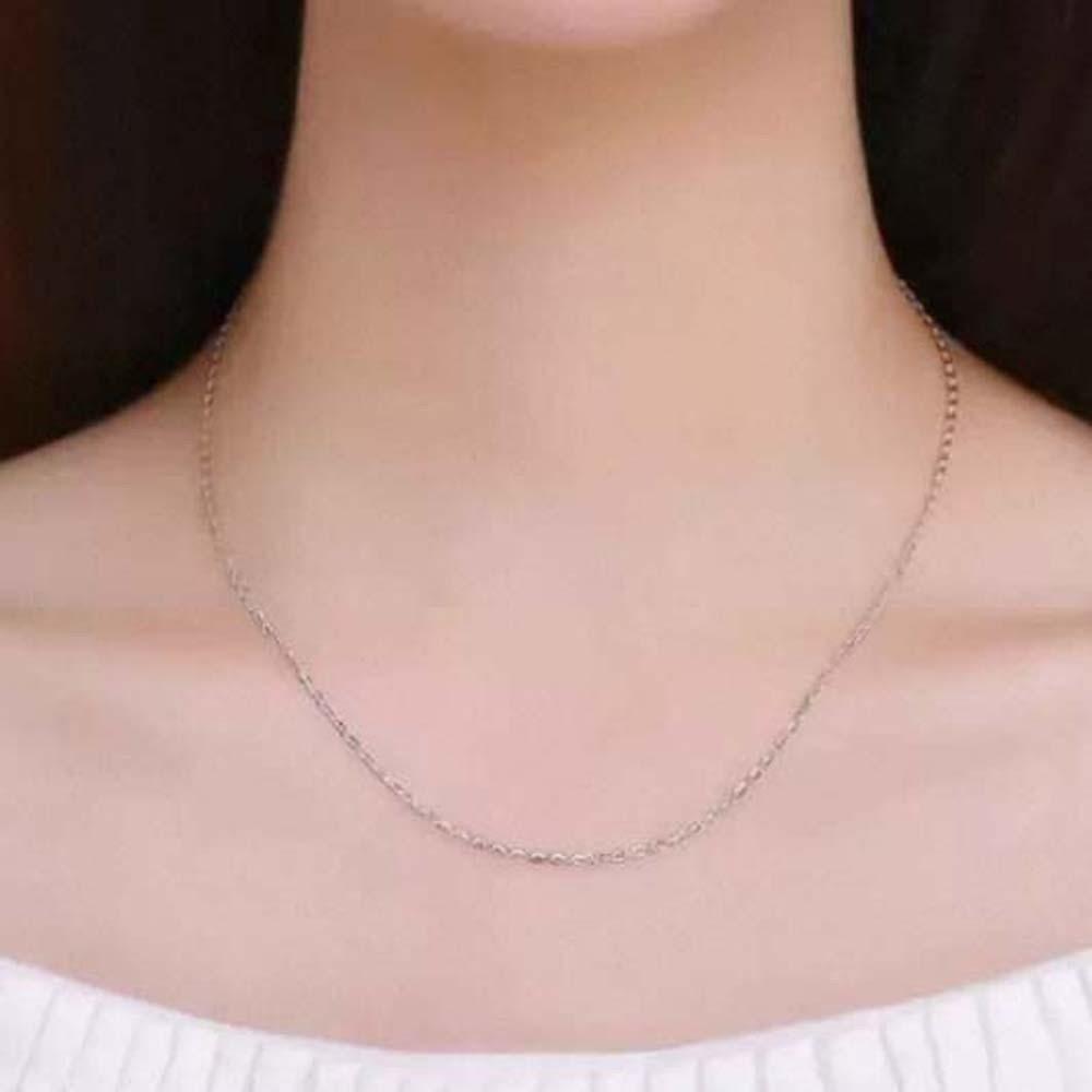 925 Silver Stacked Silver Necklace Zinc Zinc Alloy Collarbone Chain Elegant Glitter Choker Necklace  Bride