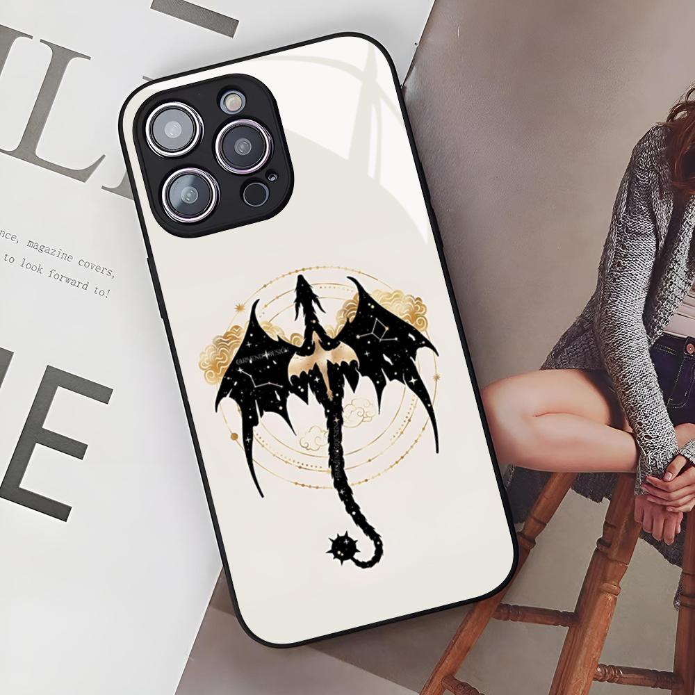 

F-Fourth Wing Phone Case for Iphone 17 Air 16 15 14 12 11 13 Pro Max Mini Se Puls glass Cover iPhone 16 Plus