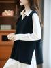 2025 Women's Pure Wool Knit Vest - Autumn/Winter Sleeveless Sweater, Perfect for Layering