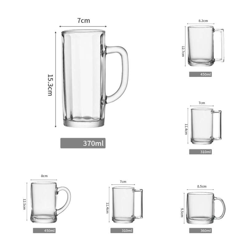 Milk Glass Transparent Cup Heatresistant Tea Cup Coffee Cup Beer Cup