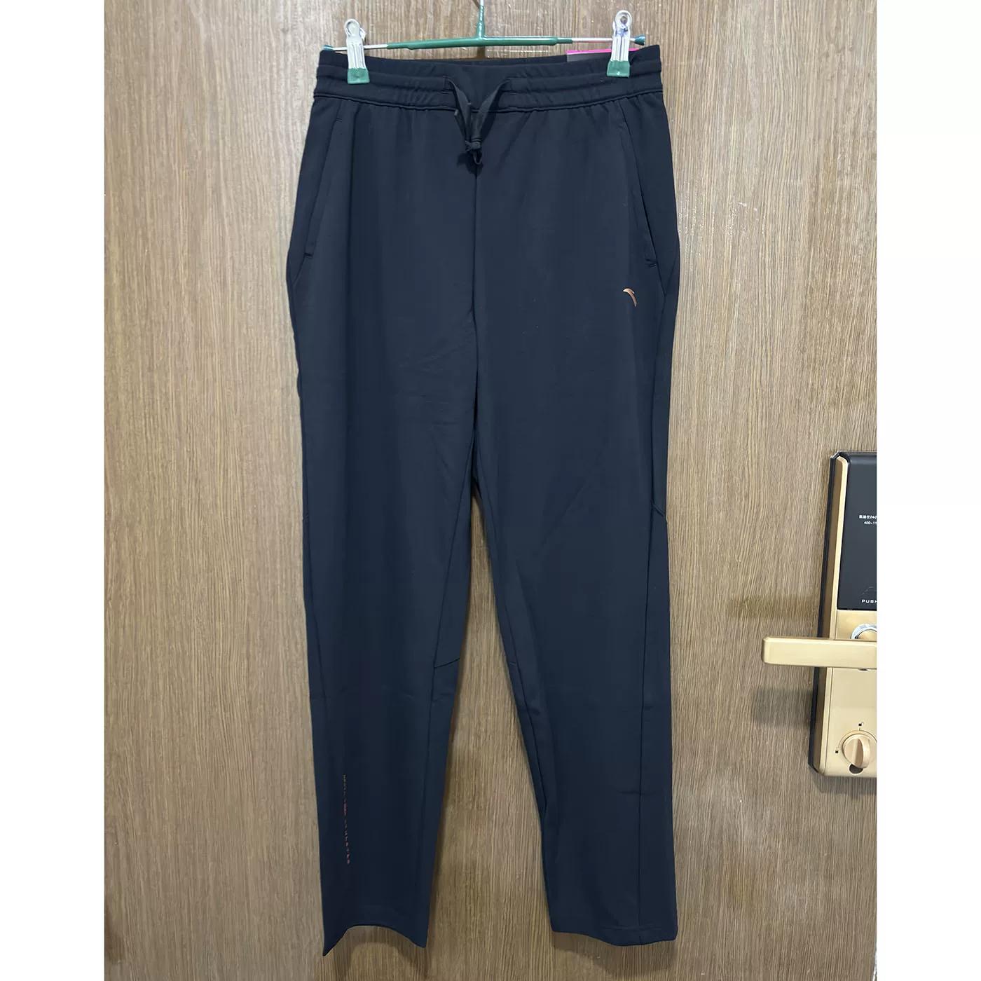 Anta Ice Silk Pants, Ice-Feel Comfortable and Breathable, High-Quality Silk Long Pants, Women s Casual Black Sports Pants S, XS