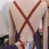 With Pocket Cross Back Denim Apron Wear-resistant Painting Apron Washable Studio Work Clothes  Cafe