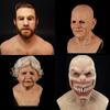 2026 Halloweenské dekorace Realistická maska starce pro dospělé starší dědečka Celá hlava Halloweenská hororová maska Párty Cosplay rekvizity